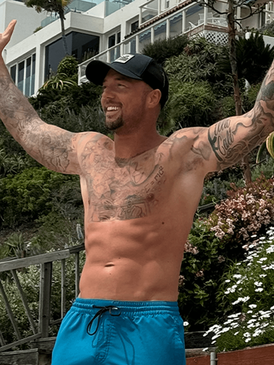 Brett Booker on his first day out of prison